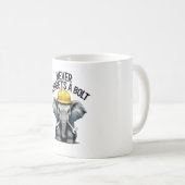Never 忘れ A Bolt Mug - Elephantエンジおもしろいニアー コーヒーマグカップ (正面右)