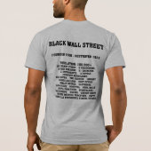 NEVER 忘れ - BLACK WALL STREET - GREENWOOD 1921 Tシャツ (裏面)
