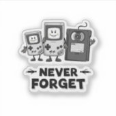 Never 忘れ Casseテープヴィンテージ90sの美的 シール (正面)