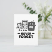 Never 忘れ Casseテープヴィンテージ90sの美的 ポストカード (スタンド正面)