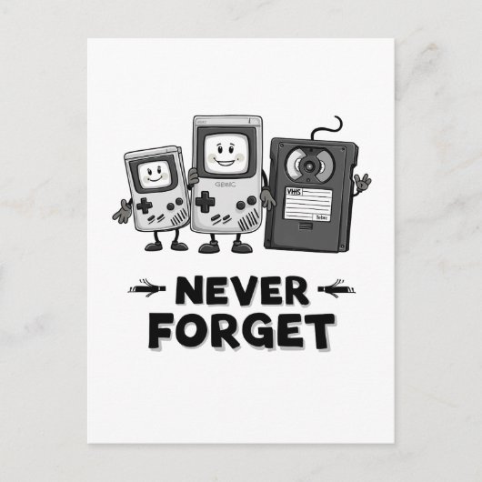 Never 忘れ Casseテープヴィンテージ90sの美的 ポストカード (正面)