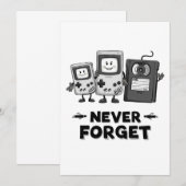 Never 忘れ Casseテープヴィンテージ90sの美的 招待状 (正面/裏面)