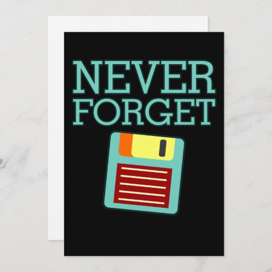 Never 忘れ  Computer IT Tech Software Programmer サンキューカード (正面/裏面)