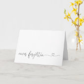 Never 忘れ Death  Anniversary Remembrance カード (黄色い花)