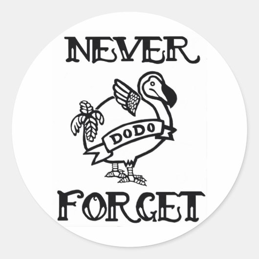 Never 忘れ- Dodo ラウンドシール (正面)