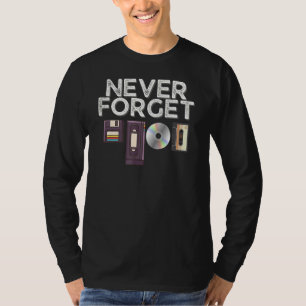 Never 忘れ FLOPPY Disk Vhsカセットテープ90s 80s Tシャツ