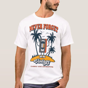 Never 忘れ Floppy Disk VHSテープカセットテープ Tシャツ