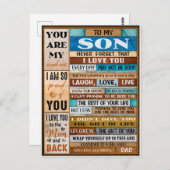 Never 忘れ I Love U -パパから息子 ポストカード (正面/裏面)