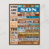 Never 忘れ I Love U -パパから息子 ポストカード (正面)