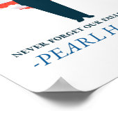 Never 忘れ Our Heroes落ちた Pearl Harbor Day ポスター (角)