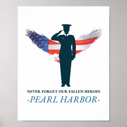Never 忘れ Our Heroes落ちた Pearl Harbor Day ポスター (正面)