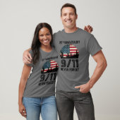Never 忘れ Patriotic 911 American国旗のヴィンテージ Tシャツ (ユニセックス)