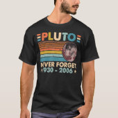Never 忘れ Plutoレトロ天文学宇宙科学N Tシャツ (正面)