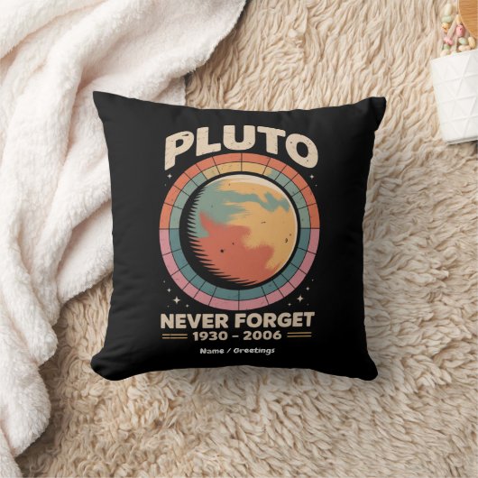 Never 忘れ Pluto 1930-2006おもしろいレトロ宇宙 クッション (ブランケット)