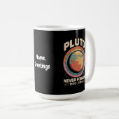 Never 忘れ Pluto 1930-2006おもしろいレトロ宇宙 コーヒーマグカップ (正面右)