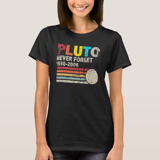 Never 忘れ Pluto 1930 2006ヴィンテージ宇宙Scien Tシャツ (正面)