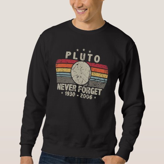 Never 忘れ Pluto 1930 2006ヴィンテージ宇宙Scienc スウェットシャツ (正面)