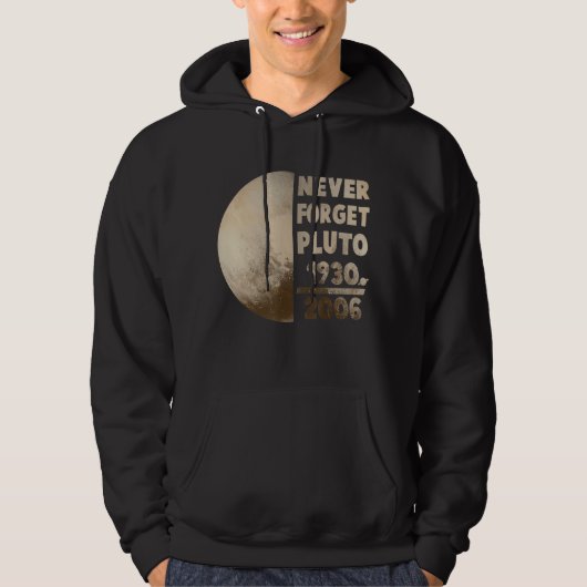 Never 忘れ Pluto Planet宇宙科学1 パーカ (正面)