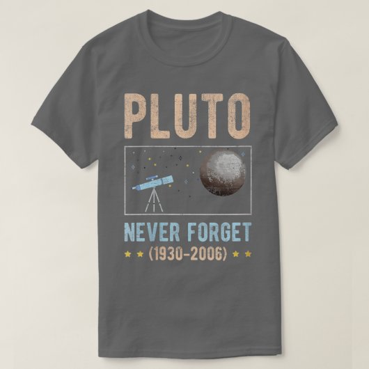 Never 忘れ Pluto Tシャツ (デザイン正面)