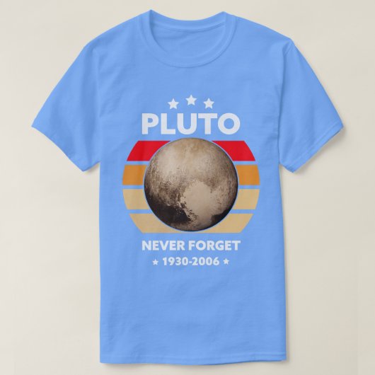 Never 忘れ Pluto Tシャツ (デザイン正面)
