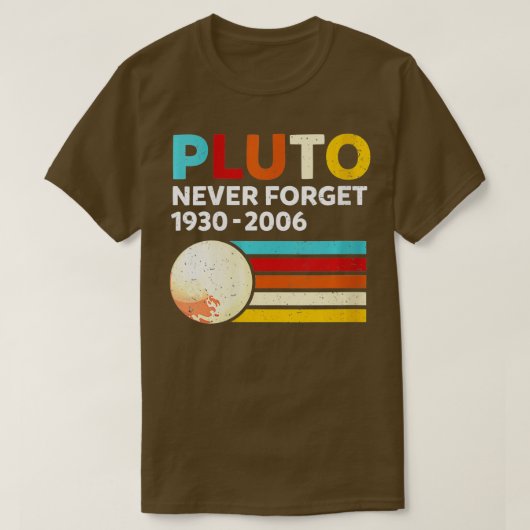 Never 忘れ Pluto Tシャツ (デザイン正面)