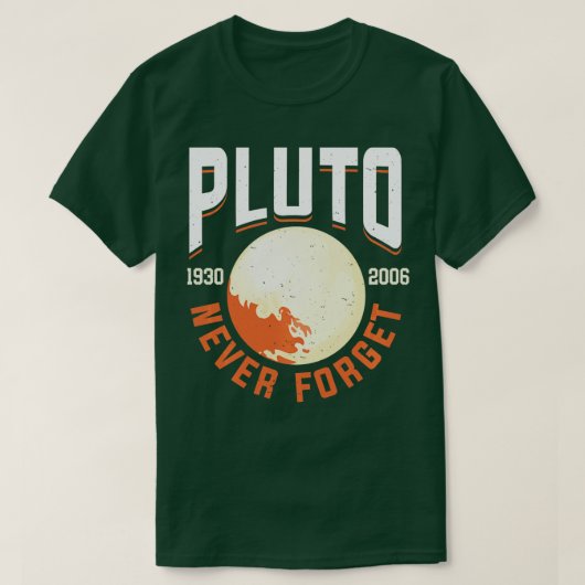 Never 忘れ Pluto Tシャツ (デザイン正面)