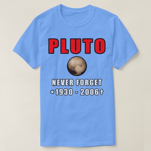 Never 忘れ Pluto Tシャツ (デザイン正面)
