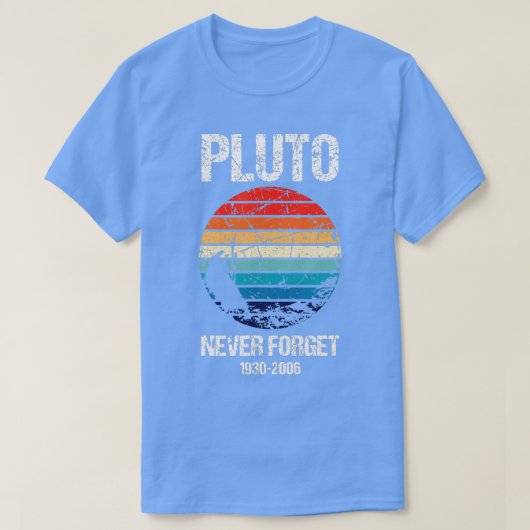Never 忘れ Pluto Tシャツ (デザイン正面)
