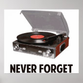 Never 忘れ Vinyl Record Players ポスター (正面)