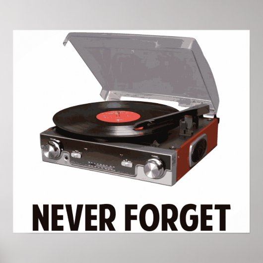 Never 忘れ Vinyl Record Players ポスター (正面)