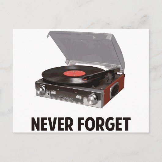 Never 忘れ Vinyl Record Players ポストカード (正面)