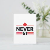 Never 51州カナダ国旗誇りを持った – および愛国心 ポストカード (スタンド正面)