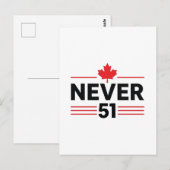 Never 51州カナダ国旗誇りを持った – および愛国心 ポストカード (正面/裏面)