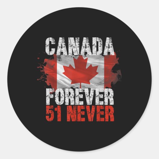 Never 51州カナダForever 51 Never Canada Vi ラウンドシール (正面)