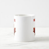 Never 51，カナダ国旗もみじ葉，強 コーヒーマグカップ (中央)