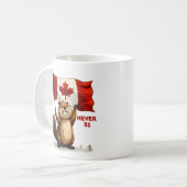 Never 51，カナダ国旗Maple Leaf，ビーバー コーヒーマグカップ (正面左)