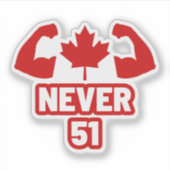 Never 51 Canada Strong シール (正面)