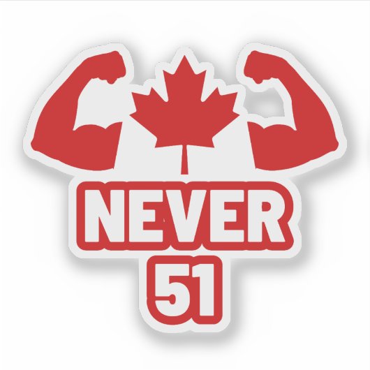 Never 51 Canada Strong シール (正面)