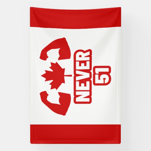 Never 51 Canada Strong 横断幕 (縦)