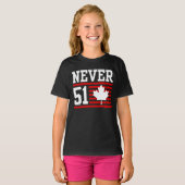 Never 51 St – カナダNever 51州 Tシャツ (正面フル)