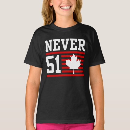 Never 51 St – カナダNever 51州 Tシャツ (正面)