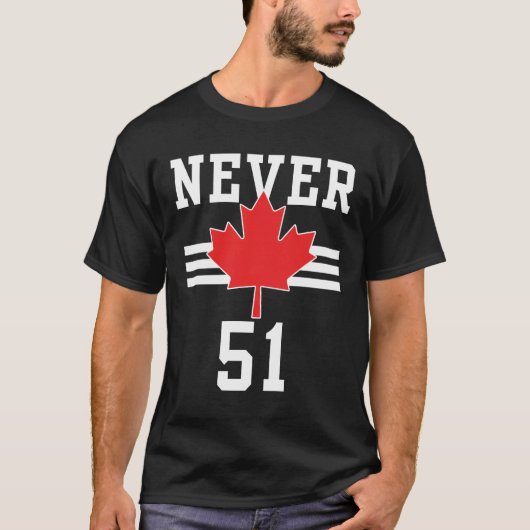 Never 51 St – カナダNever 51州 Tシャツ (正面)