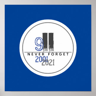 Never 911忘れ Gray World Trade Center ポスター