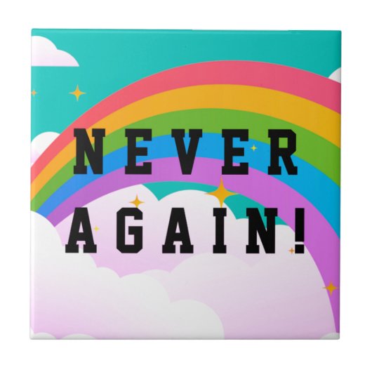NEVER AGAIN タイル (正面)