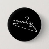 Never Again Hanger Roe v. Wade Pro-Choice 缶バッジ (正面)