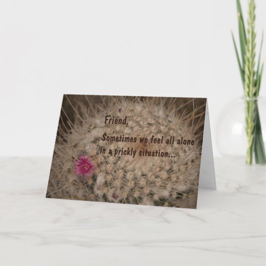 Never Alone:厳しい時代の勇気付けられる カード (正面)