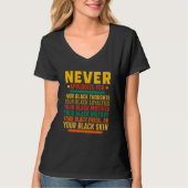 Never Apologize Black History Month BLM Melanin Pr Tシャツ (正面)