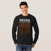 Never Apologize Black History Month BLM Melanin Pr Tシャツ (正面フル)