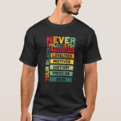 Never Apologize Black History Month BLM Melanin Pr Tシャツ (正面)