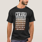 Never Apologize Black History Month BLM Melanin Pr Tシャツ (正面)